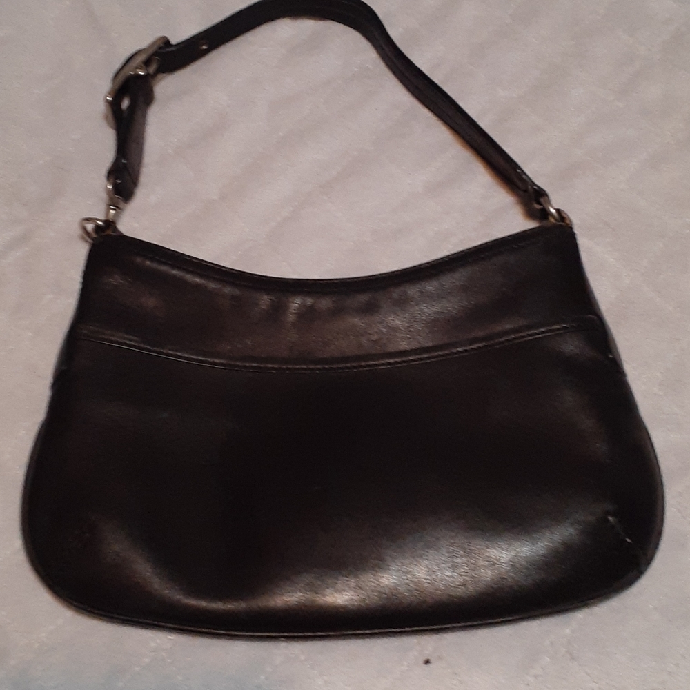 Coach G23-9295 mini black leather handbag guc